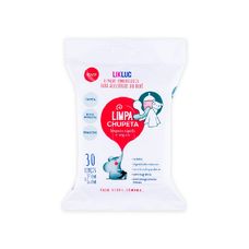 Lenço Umedecido Likluc Limpa Chupeta E Acessórios com 30 Unidades