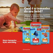Fralda Descartável Huggies Little Swimmers Praia E Piscina Tamanho G com 10 Unidades