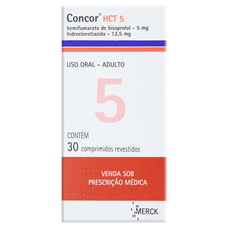 Concor Hct Merck 5mg+ 12,5mg com 30 comprimidos