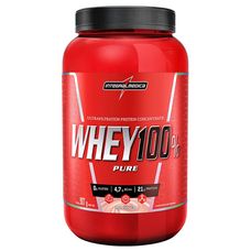 Whey Protein 100% Integralmedica Pure Morango 900g