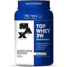 Top Whey 3W Max Titanium Mais Performance Baunilha 900g