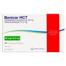 Benicar Daiichi Triplo 40mg+ 12,5mg+ 5mg com 30 comprimidos