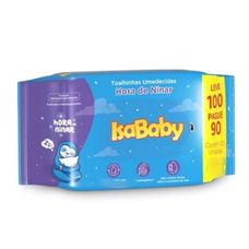 Toalha Umedecida Isababy Hora de Ninar com 100 Unidades