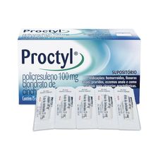 Proctyl Takeda 100mg+ 27mg com 15 supositórios