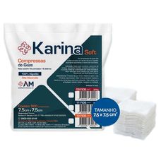 Compressa de Gaze Karina 9 Fios com 500 Unidades