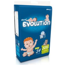 Fralda Evolution Econômico Seg Pacote Super Descartável com 54 Unidades