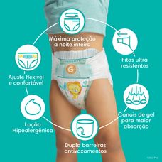 Fralda Pampers Confort Secmega Tamanho Xg Descartável com 34 Unidades