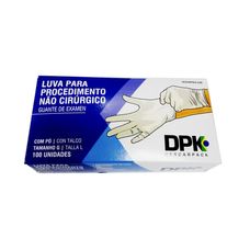 Luva Cirúrgica Descarpack Tamanho G com Pó com 100 Unidades
