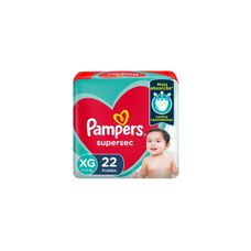 Fralda Pampers Supersec Pacotão Xg com 22 Unidades