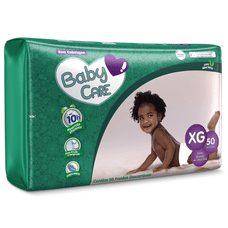 Fralda Baby Care Infantil Tamanho Xg com 50 Unidades