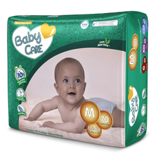 Fralda Baby Care Infantil Tamanho M com 70 Unidades