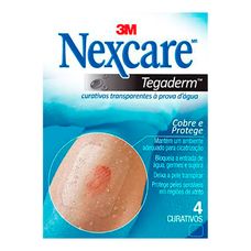 Curativo Nexcare Prova D Água Tegaderm Sem Pad com 4 Unidades
