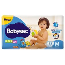 Fralda Babysec Ultrasec Galinha Pintadinha Tamanho M com 38 Unidades