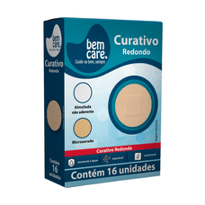 Curativo Redondo Bege 16un bem Care Cx C/24 Cart.