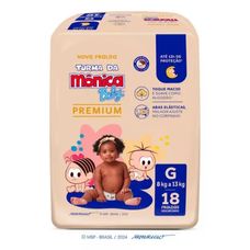 Fralda Turma da Mônica Premium Jumbo G 18 Unidades