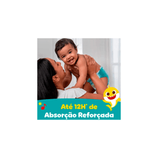 Fralda Pampers SuperSequinha Baby Shark XG com 70 Unidades