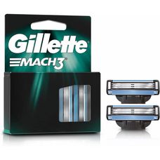Carga Para Aparelho de Barbear Gillette Mach 3 com 2 Unidades