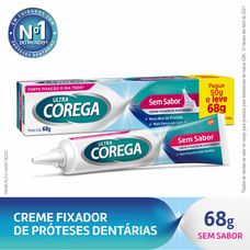 creme Corega Ultra Glaxosmithkline Sem Sabor Pague 50g Leve 68g