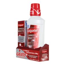 Enxaguante Bucal Colgate Plax Fresh+ creme Dental Colgate Luminous White 500ml+ 90g
