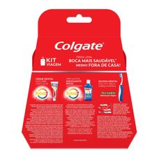 Kit Para Viagem Colgate Escova Dental + creme Dental + Exáguante Bucal 60ml