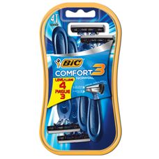 Aparelho de Barbear Bic Comfort 3 Normal com 4 Unidades