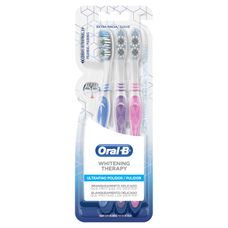 Escova Dental Oral-B Whitening Therapy Ultrafino Polidor com 3 Unidades
