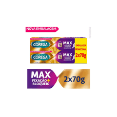 Kit Corega Ultra Creme Fixador de Dentadura Sem Sabor com 2 Unidades