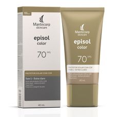 Protetor Solar Mantecorp Episol Color Tom Extra Claro Fps 70 40g