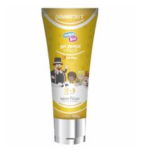 Gel Dental Powerdent Infantil Mundo Bita Morango Sem Flúor 100g