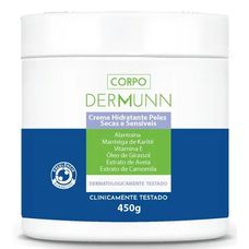 Creme Hidratante Dermunn Peles Secas E Sensíveis 450g