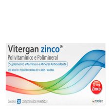 Vitergan Zinco Pl Marjan com 30 comprimidos revestidos