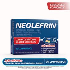Neolefrin Neo Quimica 800mg+ 20mg+ 4mg com 20 comprimidos