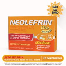 Neolefrin Dia Neo Quimica 20mg+ 800mg com 20 comprimidos