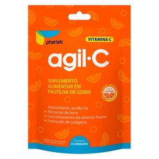 Agil-C Pharlab 45mg Envelopes Com 25 Pastilhas Gomas