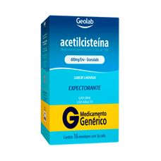 Acetilcisteína Geolab 600mg com 16 envelopes