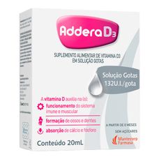 Vitamina D Addera D3 132Ui gotas 20ml
