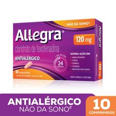 Antialergico Allegra Cloridrato de Fexofenadina 120mg 10 comprimidos