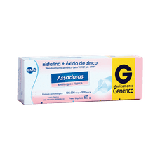 Pomada para Assaduras Antifungico Topico EMS com Nistatina e Oxido de Zinco 60g