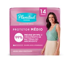 Absorvente Plenitud Femme Protetor Médio com 14 Unidades