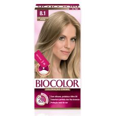 Tintura Biocolor creme Mini Kit 8.1 Louro Acinzentado