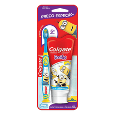 Escova Dental Colgate Minions + creme Dental Minions 100g