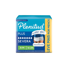 Fralda Geriátrica Plenitud Protect Plus Tamanho P/M com 16 Unidades