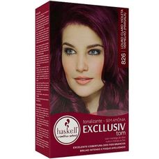 Tintura Tonalizante Haskell 826 Louro Claro Violeta Vermelho 40g