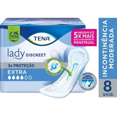 Absorvente Tena Geriátrica Ledy Discreet Extra com 8 Unidades