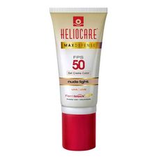 Protetor Solar Heliocare Max Defense Gel Creme Color Nude Ligth Fps 50 50g