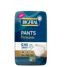 Roupa Íntima Bigfral Pants Descartável Tamanho G/Xg com 7 Unidades
