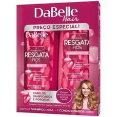 Kit Shampoo Dabelle Resgata Fios 250ml + Condicionador  Dabelle Resgata Fios 175ml