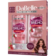 Kit Shampoo Dabelle Explsao De Brilho 250ml + Condicionador Dabelle Explsao De Brilho 175ml