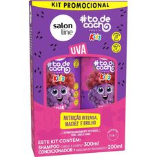Kit Salon Line Todecacho Shampoo Kids Uva 300ml + Condicionador Kids Uva 200ml