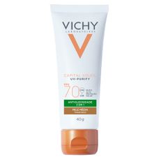 Protetor Solar Capital Vichy Soleil Purify Médio F70 40g